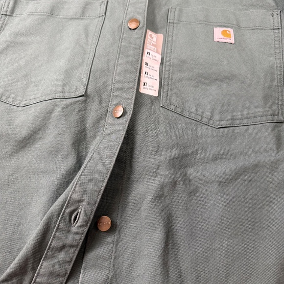 Carhartt Rugged Flex Women's Duck Canvas Overshirt Size XL NWT Green, OUtdoors - Picture 5 of 13
